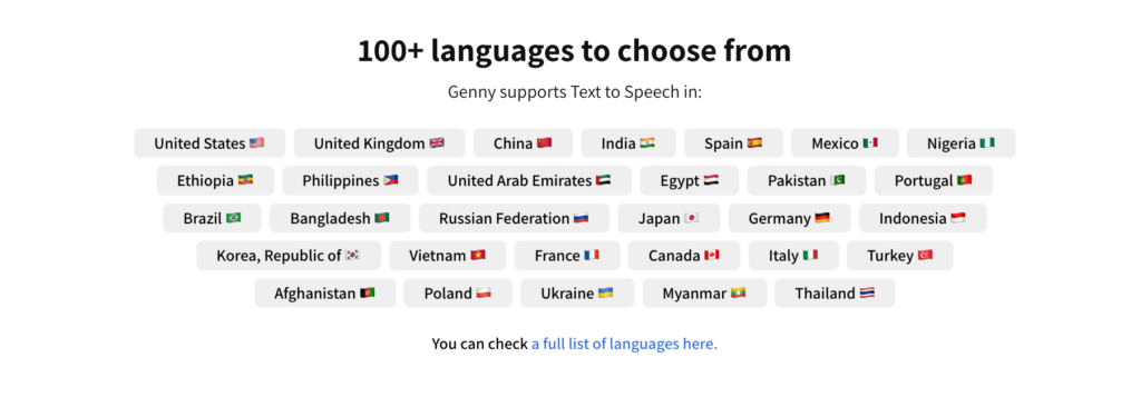 Diverse Language Support